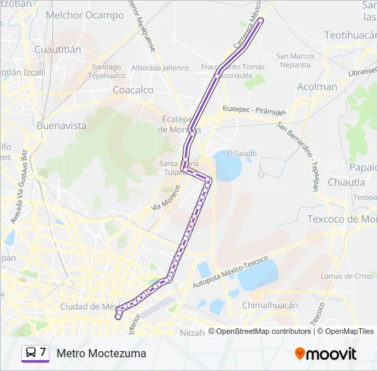 7 Bus Line Map
