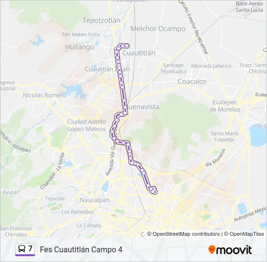 7 Bus Line Map