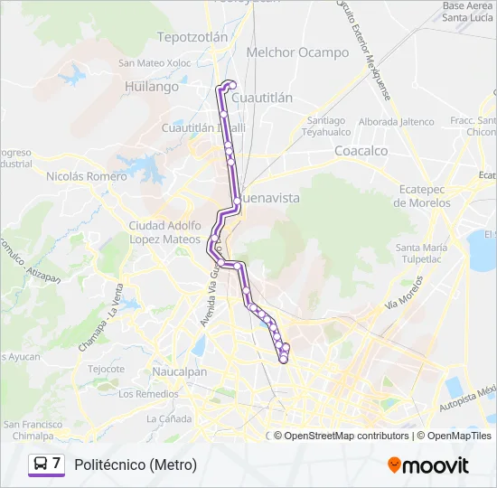 7 Bus Line Map