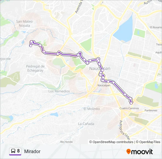 8 Bus Line Map