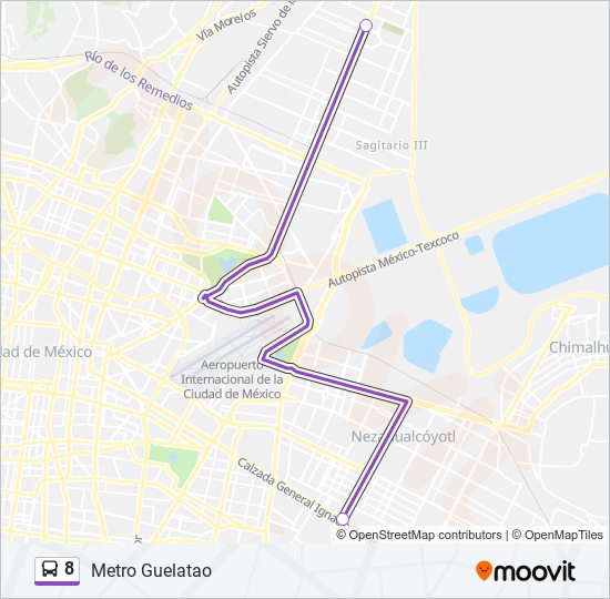 8 bus Line Map