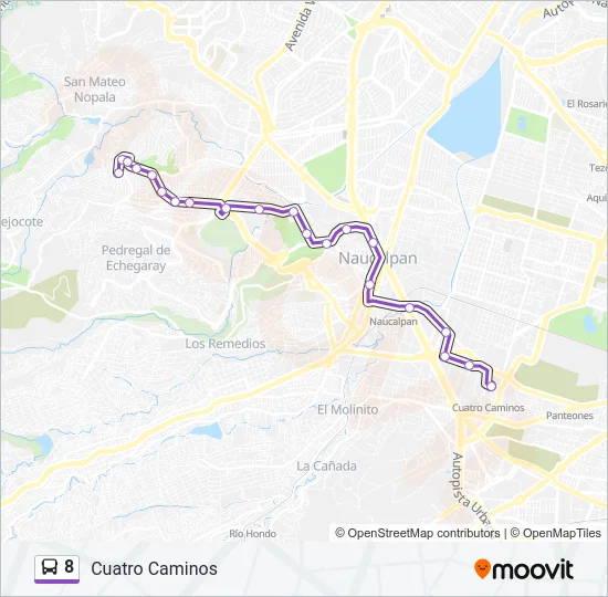 8 Bus Line Map