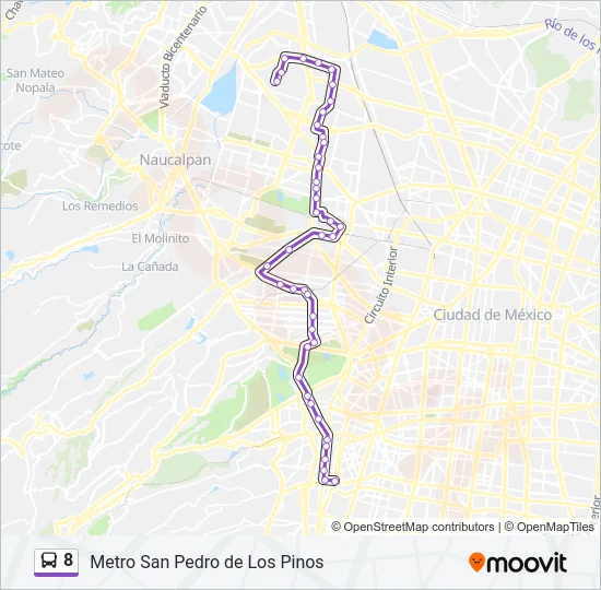 8 Bus Line Map