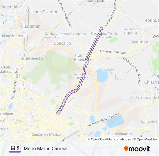 9 Bus Line Map