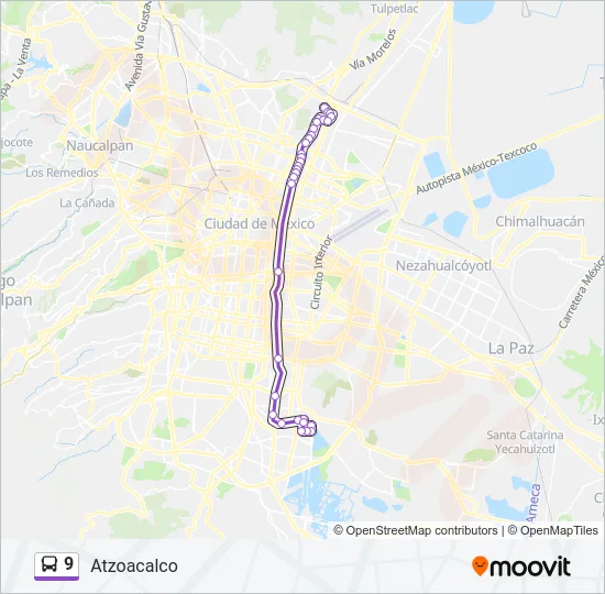 9 Bus Line Map