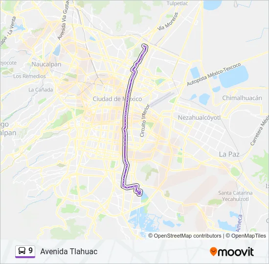 9 Bus Line Map