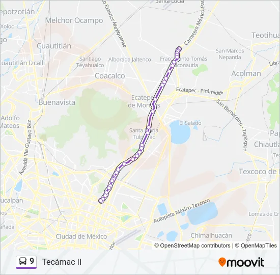 9 Bus Line Map