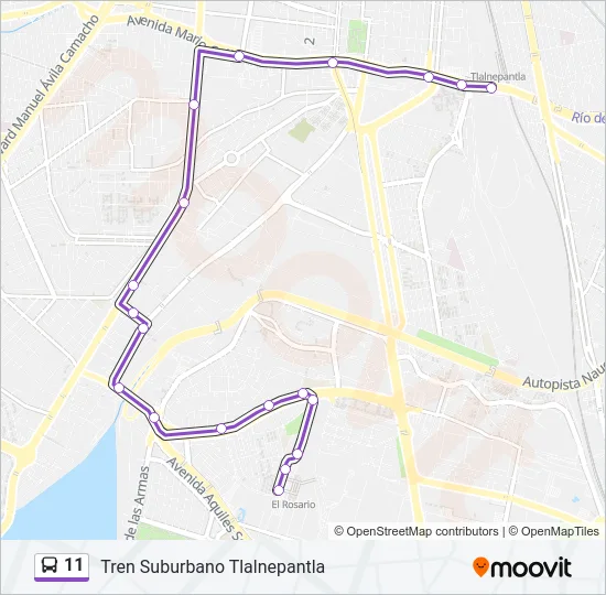 11 Bus Line Map