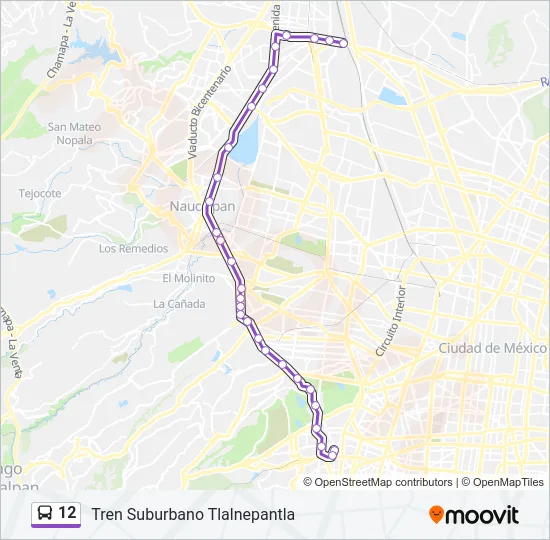 12 Bus Line Map