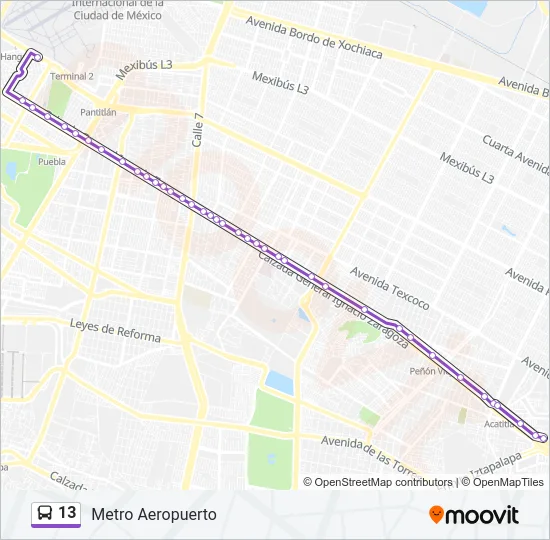 13 Bus Line Map