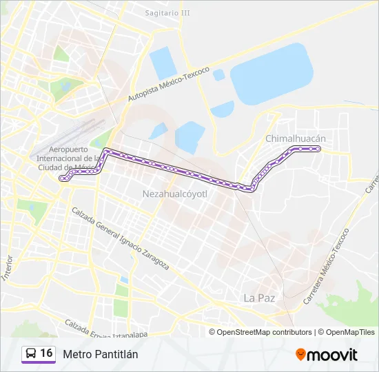 16 Bus Line Map