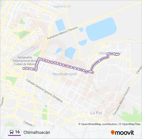 16 Bus Line Map