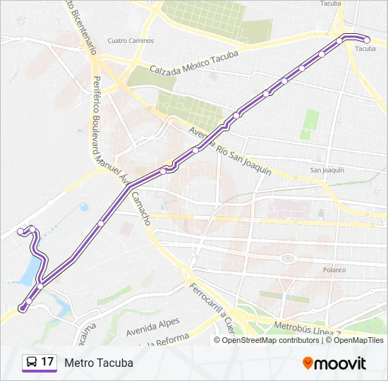 17 Bus Line Map