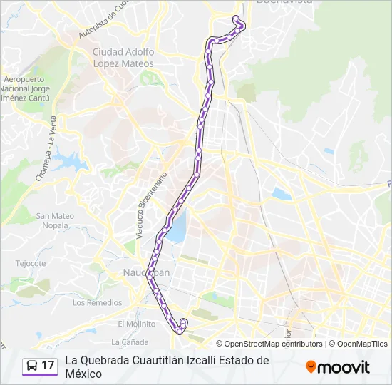 17 Bus Line Map