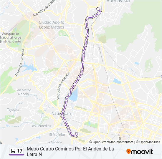 Mapa de 17 de autobús