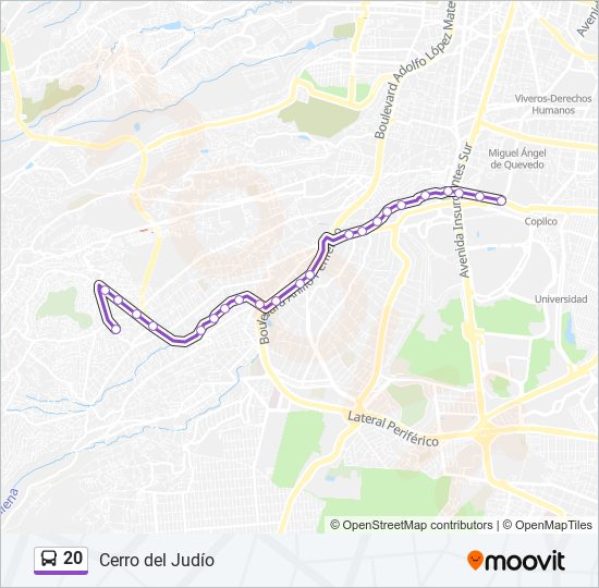 20 bus Line Map