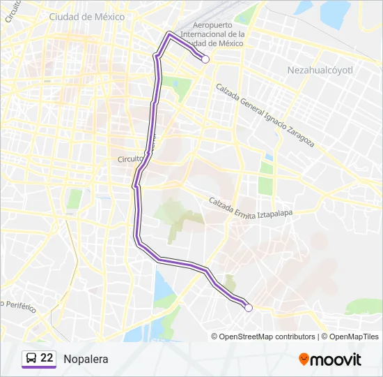 22 Bus Line Map