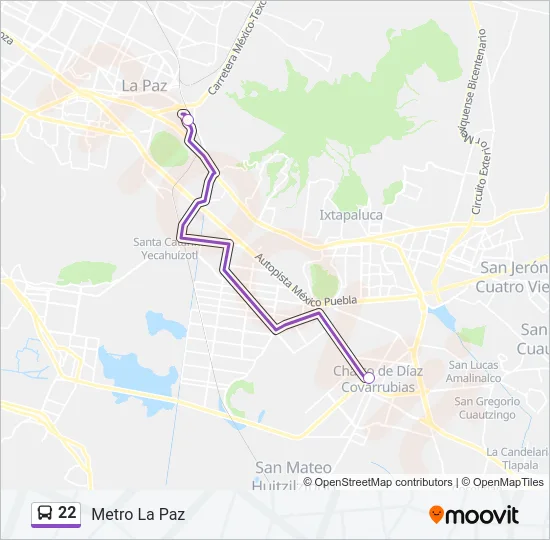 22 Bus Line Map