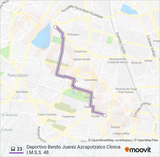 23 Bus Line Map