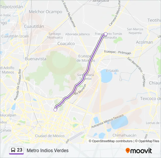 23 Bus Line Map