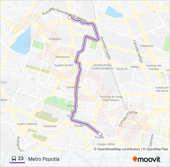 23 Bus Line Map