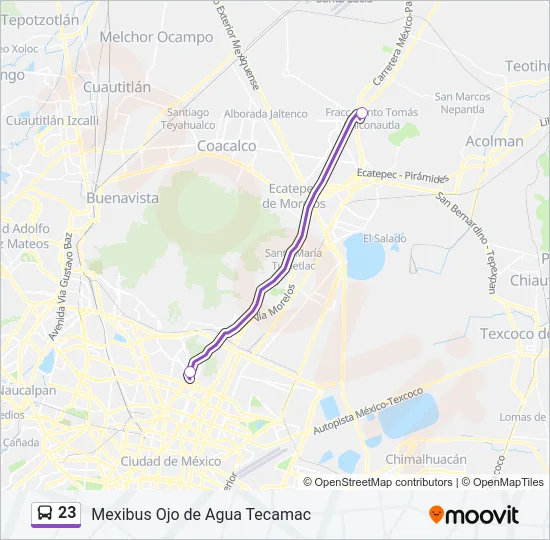 23 Bus Line Map