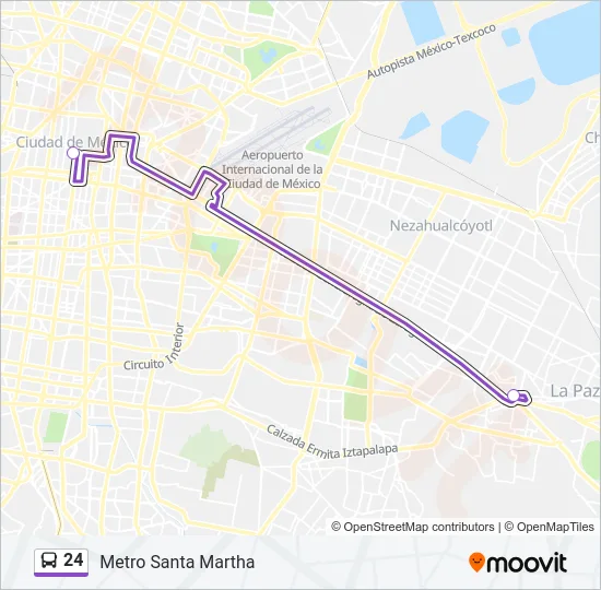 24 Bus Line Map