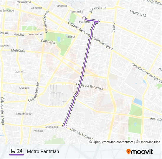 24 Bus Line Map