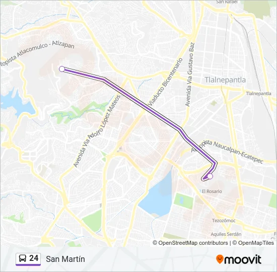 24 Bus Line Map