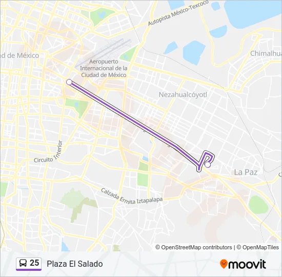 25 Bus Line Map