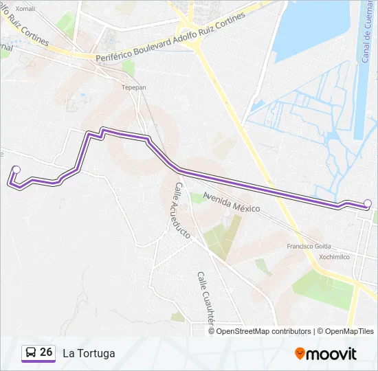 26 Bus Line Map