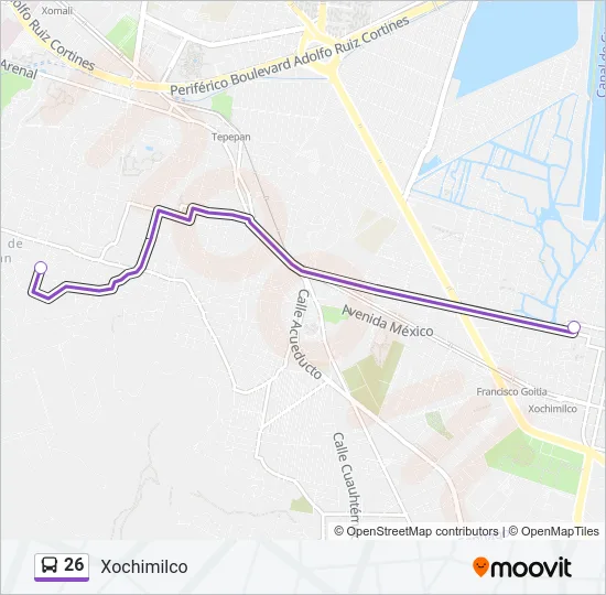 26 Bus Line Map