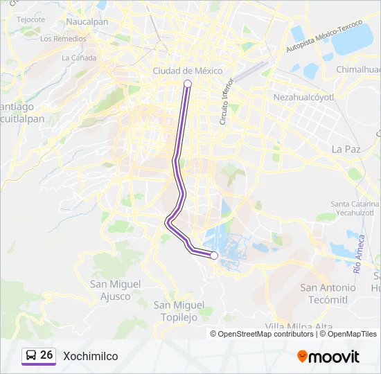26 Bus Line Map
