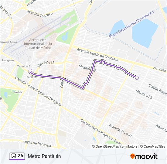 Mapa de 26 de autobús