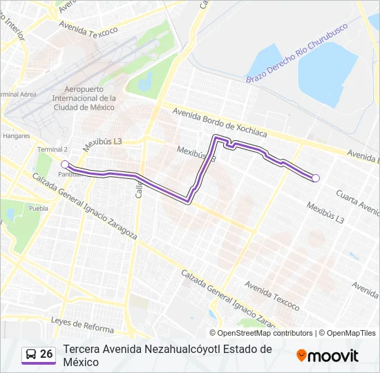 26 Bus Line Map