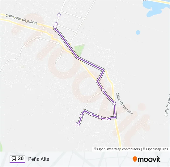 30 Bus Line Map
