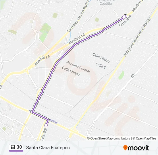 30 Bus Line Map