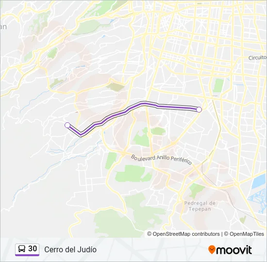 30 Bus Line Map
