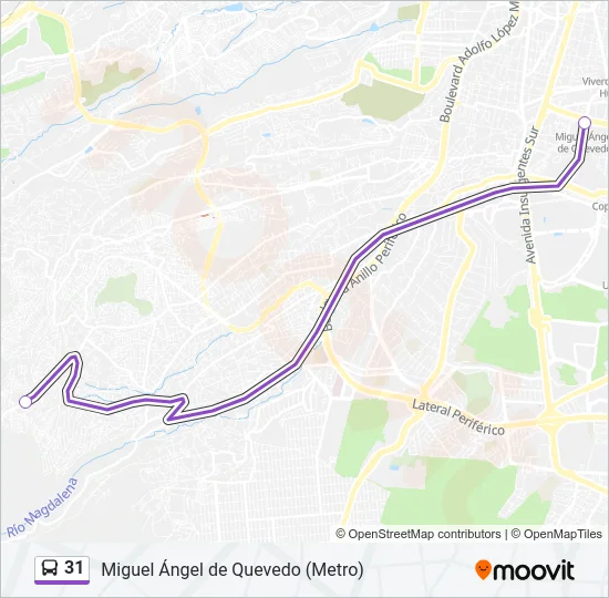 31 Bus Line Map