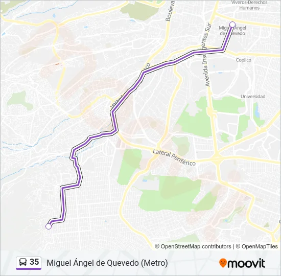35 Bus Line Map