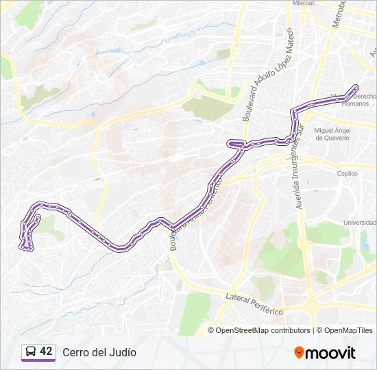 42 Bus Line Map