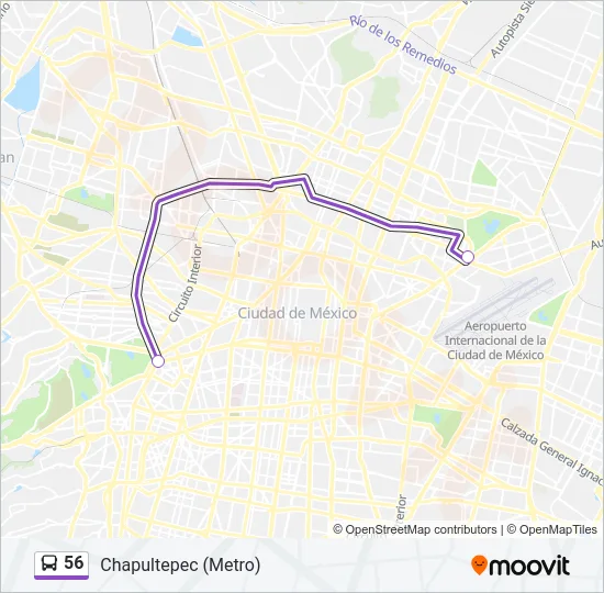 56 Bus Line Map