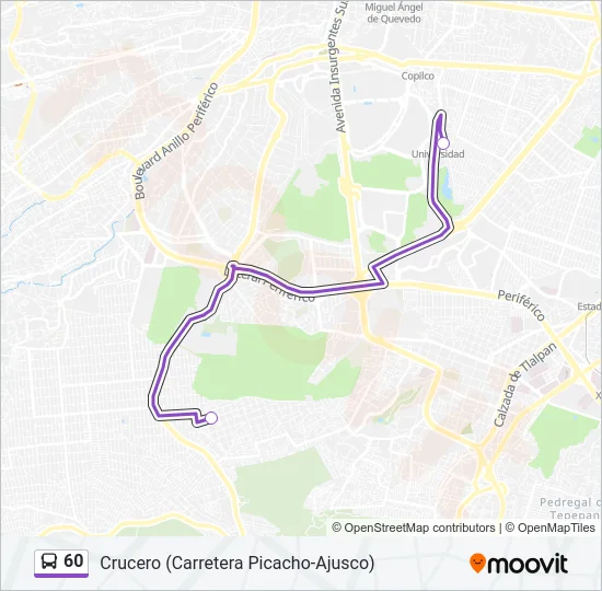 60 Bus Line Map