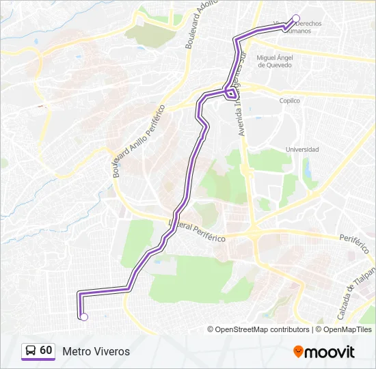 60 Bus Line Map