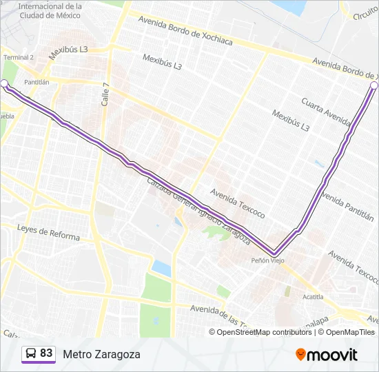 83 Bus Line Map