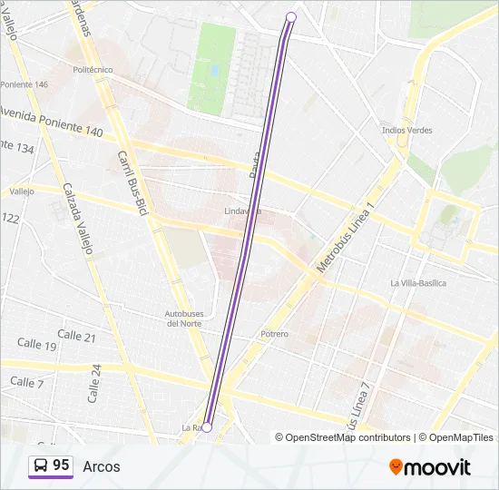 95 Bus Line Map