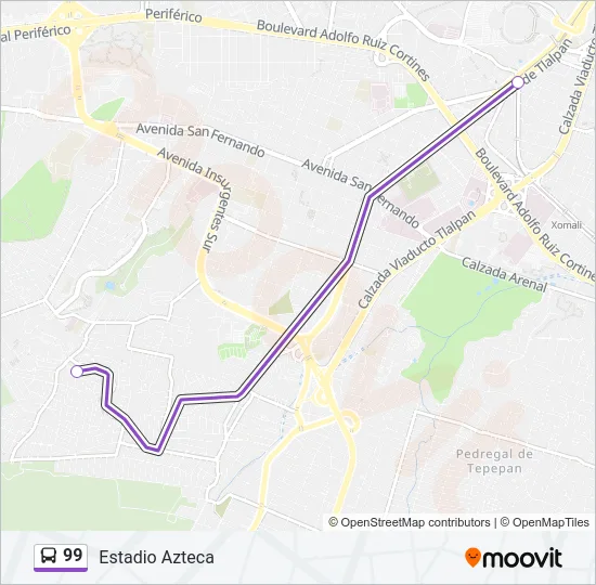 99 Bus Line Map