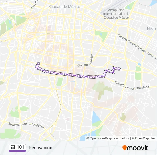 101 Bus Line Map