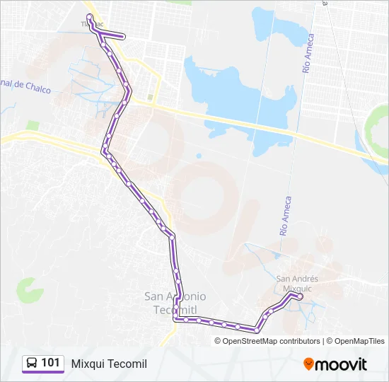 101 Bus Line Map