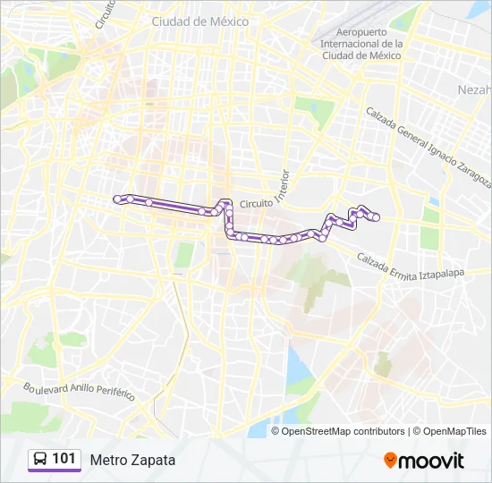 101 Bus Line Map